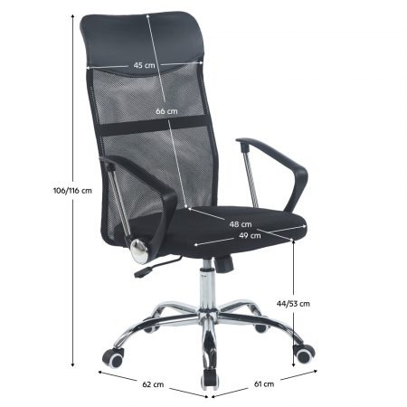 Scaun de birou, negru, TC3-973M 4 NEW [7]