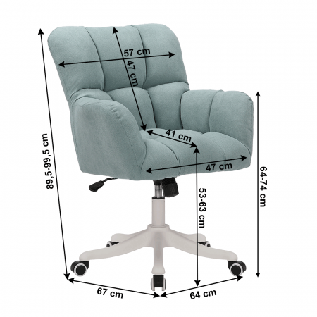 Scaun de birou, neomint, LOREL [2]