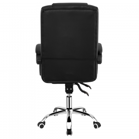 Scaun de birou, piele eco neagră, ARNAUD 2 NEW [4]