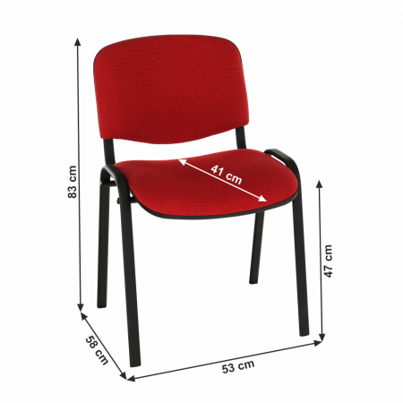Scaun de birou, roşu, ISO NEW C16 [1]