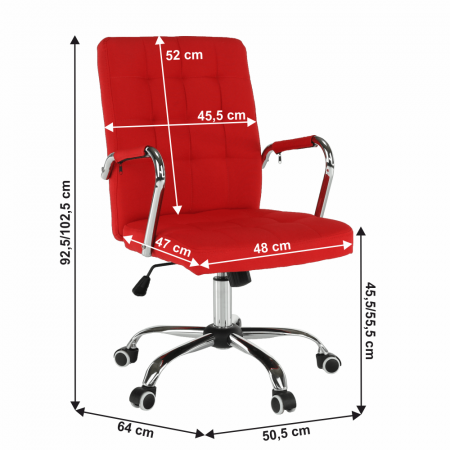 Scaun de birou, roşu, MORGEN [12]