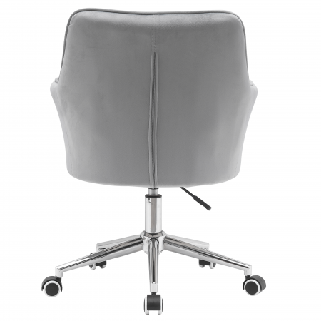 Scaun de birou, ţesătură de catifea roz/gri, FELTON NEW [4]