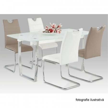 Scaun de bucătărie, gri deschis/cusătura deschisă, ABIRA NEW [1]