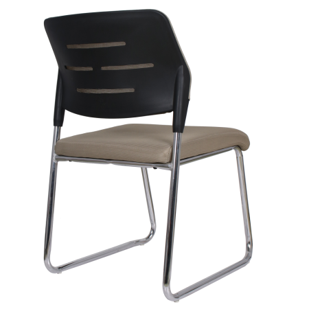 Scaun de conferinţă, maro deschis/crom, KLEDI [4]