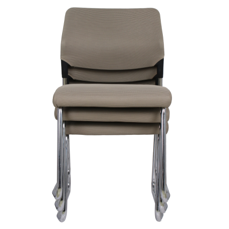 Scaun de conferinţă, maro deschis/crom, KLEDI [7]