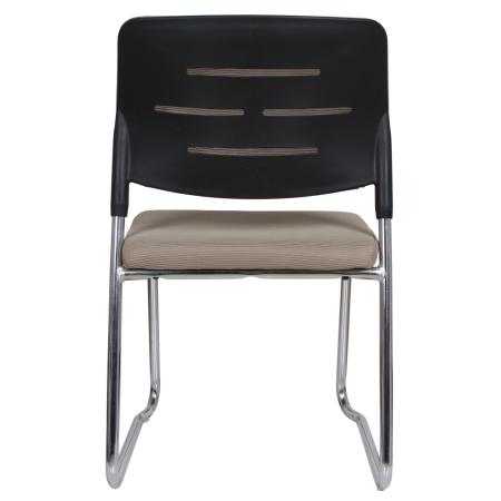 Scaun de conferinţă, maro deschis/crom, KLEDI [5]