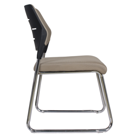 Scaun de conferinţă, maro deschis/crom, KLEDI [3]