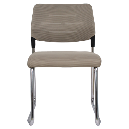 Scaun de conferinţă, maro deschis/crom, KLEDI [6]