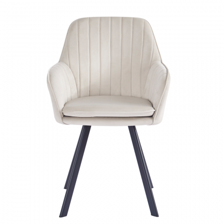 Scaun de design, bej-gri, ţesătură Velvet, AURIL [3]
