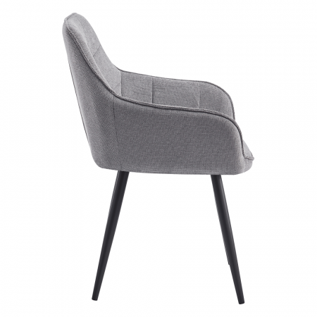 Scaun de design, gri/negru, MARKEN [2]