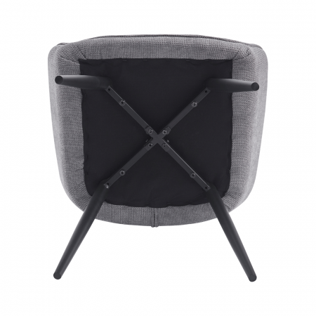 Scaun de design, gri/negru, MARKEN [4]