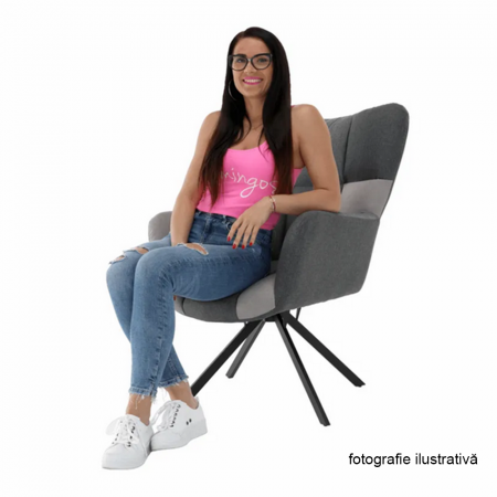 Scaun de design, ţesătură albastră, KOMODO [1]