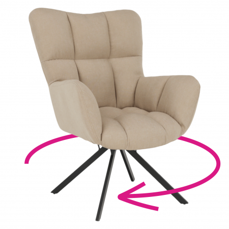 Fotolii balansoar/relaxante - Scaun de design ţesătură bej, KOMODO