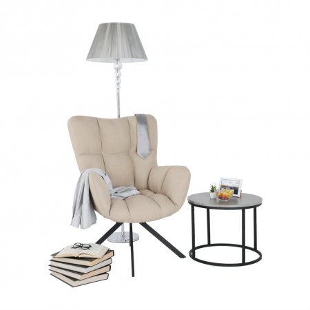 Scaun de design ţesătură bej, KOMODO [6]