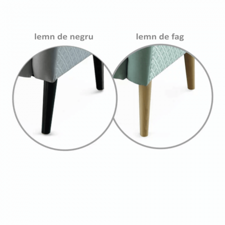 Scaun de design, ţesătură mentol/model, BELEK [1]