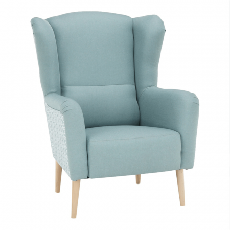 Fotolii balansoar/relaxante - Scaun de design, ţesătură mentol/model, BELEK