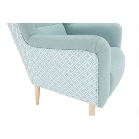 Scaun de design, ţesătură mentol/model, BELEK [4]