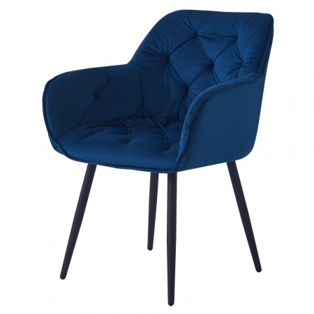 Scaun de design, ţesătură Velvet albastru, FEDRIS NEW [1]