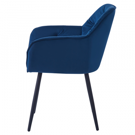 Scaun de design, ţesătură Velvet albastru, FEDRIS NEW [4]