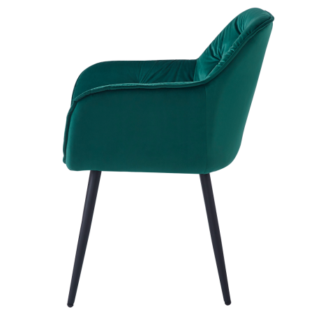 Scaun de design, ţesătură Velvet verde, FEDRIS NEW [4]