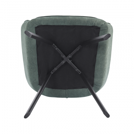Scaun de design, Velvet verde/negru, PETIN [4]