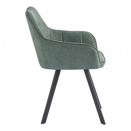 Scaun de design, Velvet verde/negru, PETIN [2]