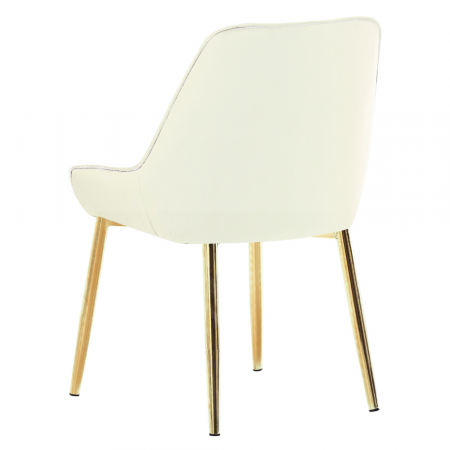 Scaun de dining, bej ţesătură Velvet/gold crom-auriu, PERLIA [1]