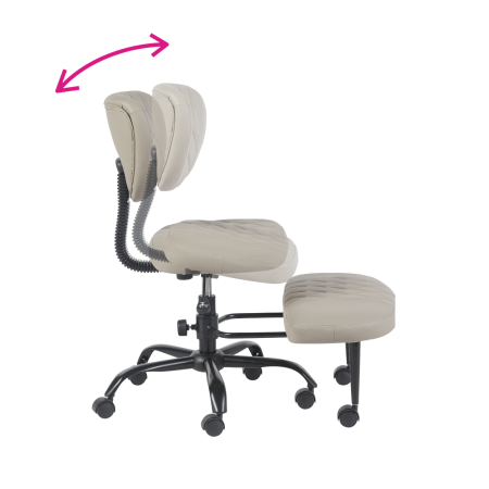 Scaun de îngenuncheat ergonomic, gri-maro Taupe piele ecologică/negru, SAMER [11]