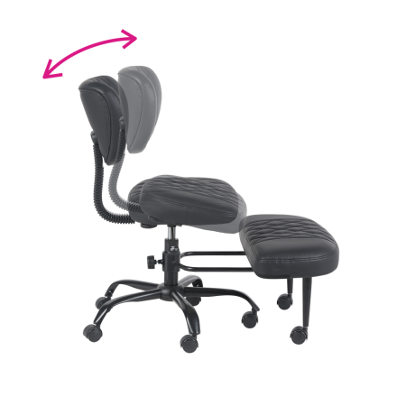 Scaun de îngenuncheat ergonomic, piele ecologică negru/negru, SAMER [11]