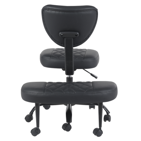 Scaun de îngenuncheat ergonomic, piele ecologică negru/negru, SAMER [5]