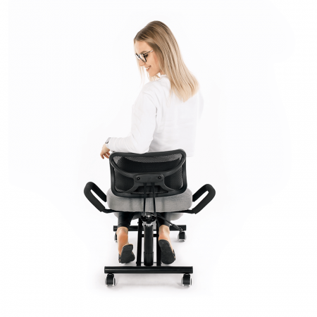 Scaun de îngenunchiere ergonomic, gri-maro Taupe / negru, RUFUS [6]