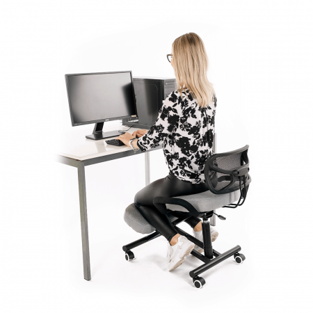 Scaun de îngenunchiere ergonomic, gri-maro Taupe / negru, RUFUS [7]