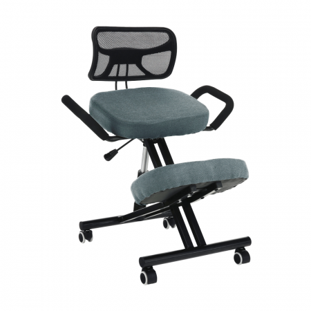 Scaun de îngenunchiere, gri/negru, RUFUS [22]