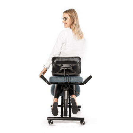 Scaun de îngenunchiere, gri/negru, RUFUS [25]