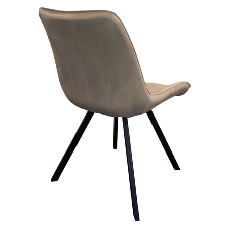 Scaun de luat masa, ţesătură Velvet gri-maro Taupe/negru, SAMIRA [7]