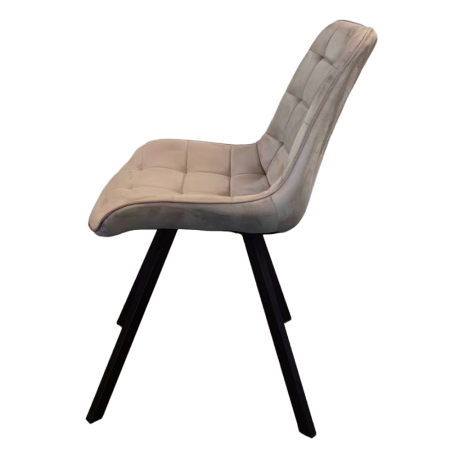 Scaun de luat masa, ţesătură Velvet gri-maro Taupe/negru, SAMIRA [6]