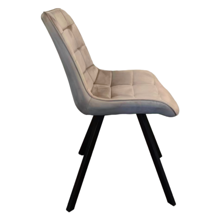 Scaun de luat masa, ţesătură Velvet gri-maro Taupe/negru, SAMIRA [5]
