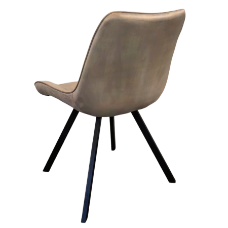 Scaun de luat masa, ţesătură Velvet gri-maro Taupe/negru, SAMIRA [4]