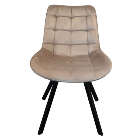 Scaun de luat masa, ţesătură Velvet gri-maro Taupe/negru, SAMIRA [3]