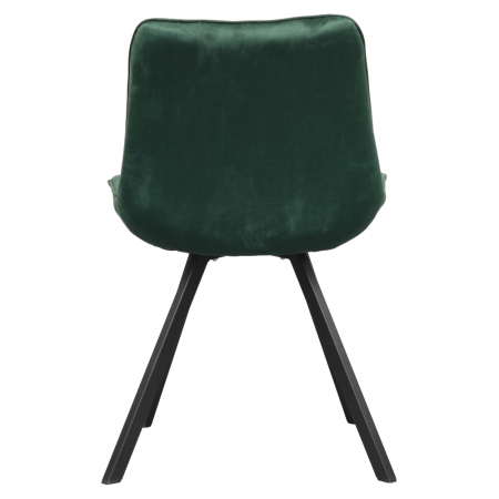 Scaun de luat masa, ţesătură Velvet verde închis/negru, SAMIRA [5]