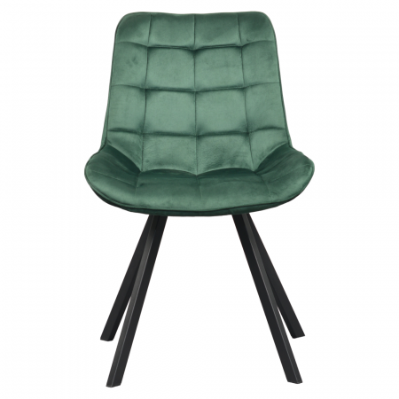 Scaun de luat masa, ţesătură Velvet verde închis/negru, SAMIRA [2]