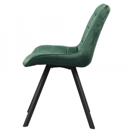Scaun de luat masa, ţesătură Velvet verde închis/negru, SAMIRA [7]