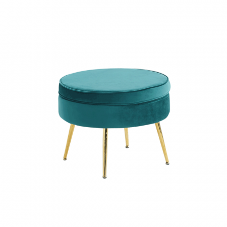 Tabureti - Scaun de lux, ţesătură de catifea smarald / auriu crom, Art-deco, NOBLIN TIP 1