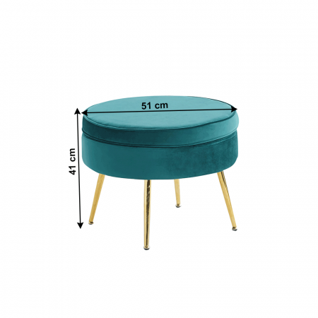 Scaun de lux, ţesătură de catifea smarald / auriu crom, Art-deco, NOBLIN TIP 1 [1]