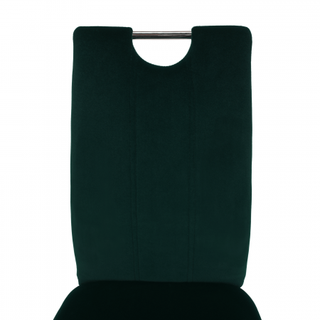 Scaun de masă, ţesătură de catifea smarald / crom, OLIVA NEW [3]