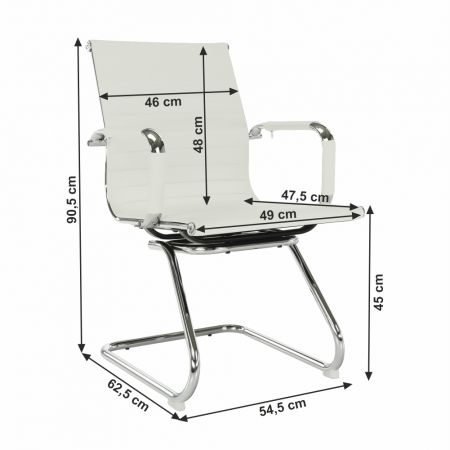 Scaun de şedinţă, alb, AZURE 2 NEW TYP 2 [5]