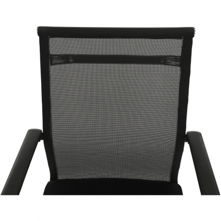 Scaun de şedinţă, negru/argintiu, ESIN [21]
