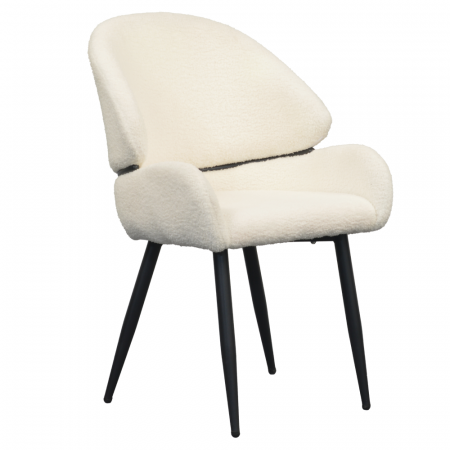 Scaune living/dining - Scaun de sufragerie, alb/negru, SANAKO TYP 1