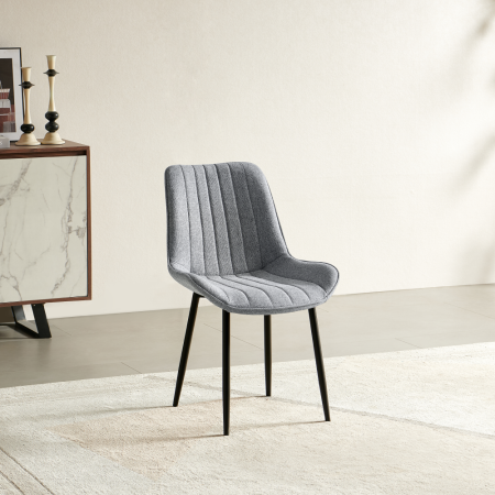 Scaun de sufragerie, gri deschis/negru, ZAJRA [5]