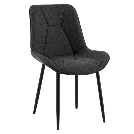 Toate Produsele - Scaun de sufragerie, gri închis/negru, DELTA